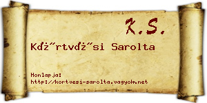 Körtvési Sarolta névjegykártya