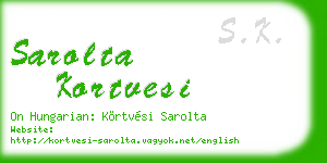sarolta kortvesi business card