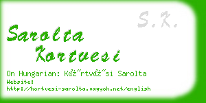 sarolta kortvesi business card